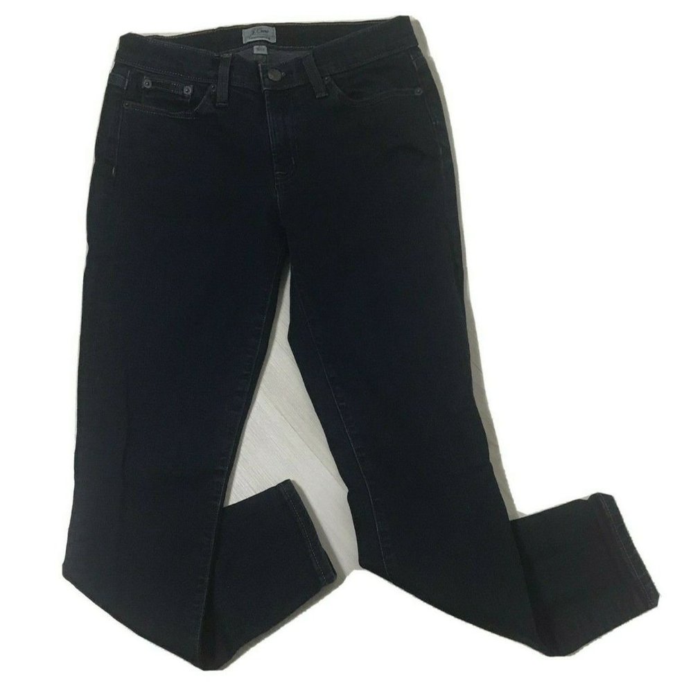 J Crew Womens Size 27 Toothpick Style B0755 Dark Wash Skinny Mid Rise Jeans